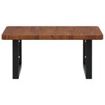 vidaXL Étagère de vasque murale acier et bois de chêne massif