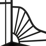 vidaXL Cadre de lit extensible sans matelas Noir Métal 80x130/200 cm