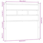 vidaXL Tête de lit chêne marron 100 cm acier et bois d'ingénierie