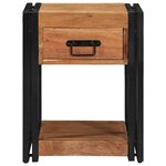 vidaXL Cabinet de chevet avec tiroir 2 Pièces Marron 40 x 40 x 50 cm