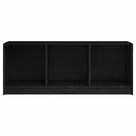 vidaXL Meuble TV Noir 104x33x41 cm Bois de pin massif