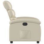 vidaXL Fauteuil inclinable électrique Crème Similicuir