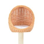 vidaXL Arbre à chat avec griffoir en sisal Naturel Bois de saule