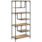 vidaXL Bibliothèque chêne artisanal 81 x 36 x 176 cm Bois d'ingénierie