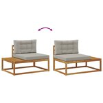 vidaXL Canapé d'extérieur extrémité Naturel 115 x 83 x 73 cm