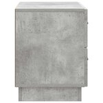 vidaXL Cabinet de chevet avec tiroir Gris béton 62 x 34 5 x 44 5 cm