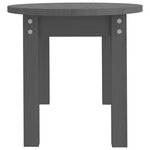 vidaXL Table basse Gris 80x40x35 cm Bois massif de pin