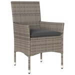 vidaXL Chaises de jardin avec coussins lot de 2 gris résine tressée