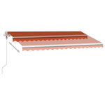 vidaXL Auvent automatique sur pied 450x350 cm Orange/marron