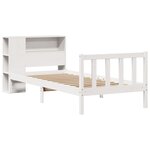 vidaXL Lit bibliothèque sans matelas blanc 100x200 cm bois pin massif
