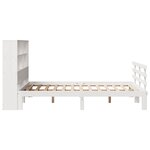 vidaXL Lit bibliothèque sans matelas blanc 140x200 cm bois pin massif