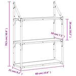 vidaXL Étagère murale 3 niveaux chêne sonoma 60x21x78 5 cm