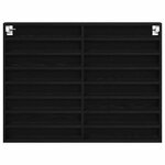 vidaXL Vitrine avec étagère Noir 100 x 8 5 x 75 cm Bois d'ingénierie