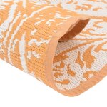 vidaXL Tapis d'extérieur ARAKIL orange et blanc Ø120 cm PP