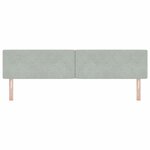 vidaXL Tête de Lit LED Argyle Manuel Gris clair 100 cm Velours
