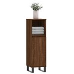vidaXL Armoire de bain chêne marron 30x30x100 cm bois d'ingénierie
