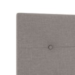 Tête de lit capitonnée taupe 90 cm en tissu