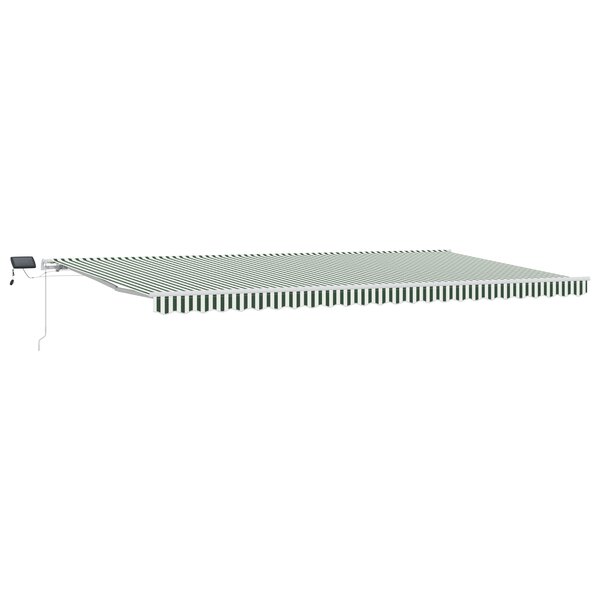 vidaXL Store Rétractable Manuel avec LED Vert et Blanc 600x350 cm