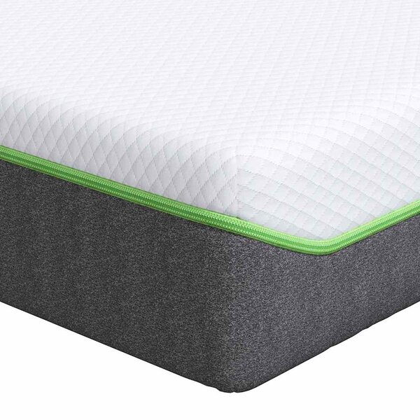 vidaXL Matelas Moyennement doux 120 x 200 cm Blanc et Gris