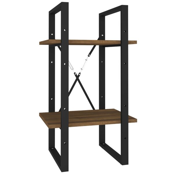 vidaXL Bibliothèque 2 niveaux Chêne brun 40x30x70 cm Bois d'ingénierie