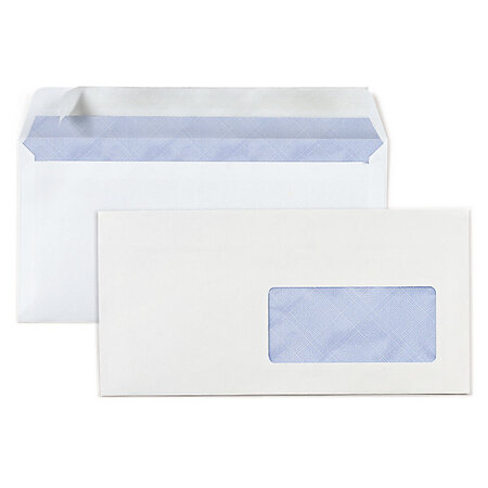 Enveloppes blanches auto-adhésives 114x162
