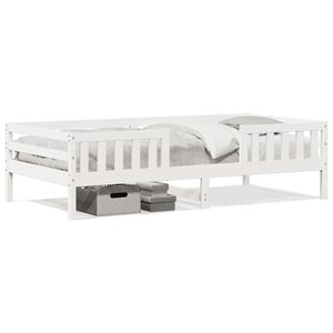 vidaXL Cadre de lit sans matelas blanc 90x190 cm bois de pin massif