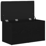 vidaXL Banc de Rangement Chêne noir 82 x 42 x 45 cm Bois d'ingénierie