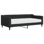 vidaXL Lit de jour avec matelas noir 90x190 cm tissu