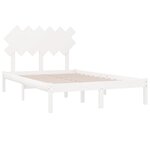 vidaXL Cadre de lit sans matelas blanc 120x200 cm bois massif