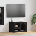vidaXL Meuble TV Noir 60 x 35 x 40 cm Bois d'ingénierie