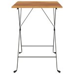 vidaXL Table de bistro pliante 55x54x71cm Bois de teck solide et acier