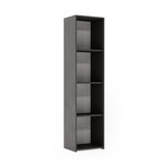 Bibliothèque Loni 160 x 40 cm - gris  étagère ouverte