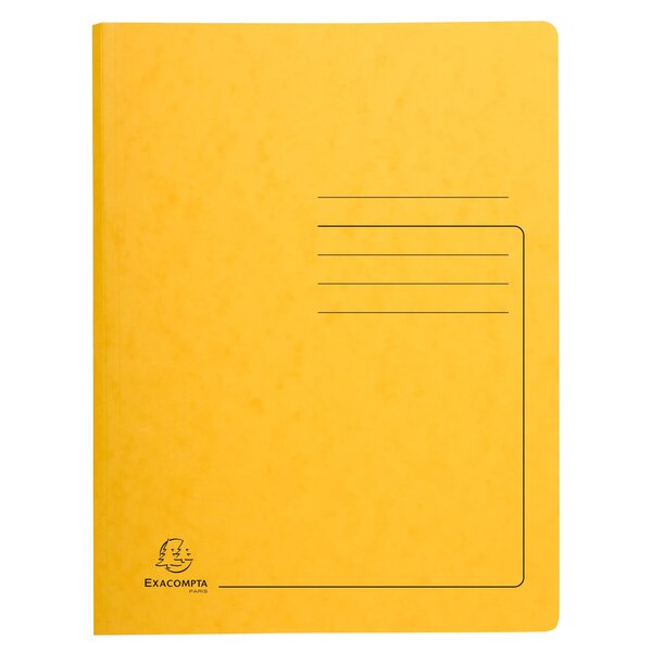 Chemise De Classement À Ressort Carte Lustrée 355gm2 - A4 - Jaune - X 25 - Exacompta