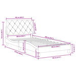 vidaXL Cadre de lit sans matelas vert foncé 100x200 cm velours