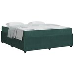 vidaXL Cadre de lit avec matelas Vert foncé 180 x 200 cm tissu
