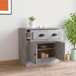 vidaXL Buffet gris béton 70x35 5x67 5 cm bois d'ingénierie