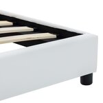 vidaXL Cadre de lit sans matelas blanc similicuir 90x200 cm