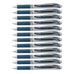 Stylo Roller encre gel rétractable ENERGEL BL77 Pointe 0 7 mm bleu nuit x 12 PENTEL