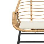 vidaXL Ensemble à manger jardin coussins 9Pièces marron poly rotin verre