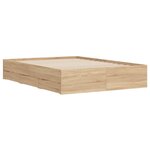 vidaXL Cadre de lit et tiroirs chêne sonoma 120x190 cm bois ingénierie