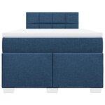 vidaXL Sommier à lattes de lit avec matelas bleu 120x190 cm tissu