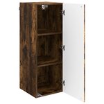 vidaXL Armoire Murale 33 x 34 5 x 90 cm Bois d'ingénierie Chêne fumé