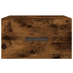 vidaXL Tables de chevet murales 2 Pièces chêne fumé 35x35x20 cm