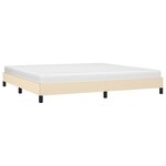 vidaXL Cadre de lit sans matelas crème 200x200 cm tissu