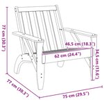 vidaXL Chaises de jardin adirondack lot de 2 75x77x77 cm