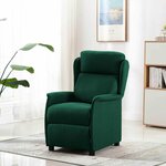 vidaXL Chaise de massage Vert foncé 67.5 x 93.5 x 101.5 cm tissu