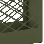 vidaXL Porte-parapluie avec stockage Vert olive 28 x 12 x 41 cm Acier