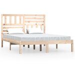 vidaXL Cadre de lit Bois de pin massif 120x200 cm