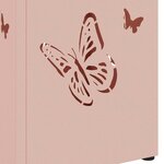 vidaXL Porte-parapluie Rose 15 5 x 15 5 x 49 cm Métal