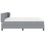 vidaXL Lit à ressorts avec matelas Gris clair 200 x 200 cm tissu